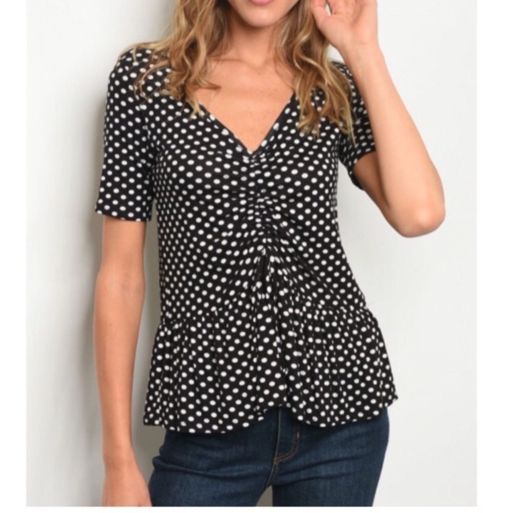 NWT polka dot top